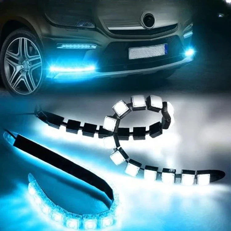 

DRL Light Cars Auto Decorative Flexible Daytime Running Light Car Driving Strip Styling WaterproofHeadlight 6/8/10LED