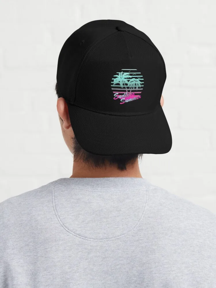 Retro 80s Tropical Sun Vaporwave Blue Endless Summer Cap For Women Men Hip Hop Cap Street Baseball Hat