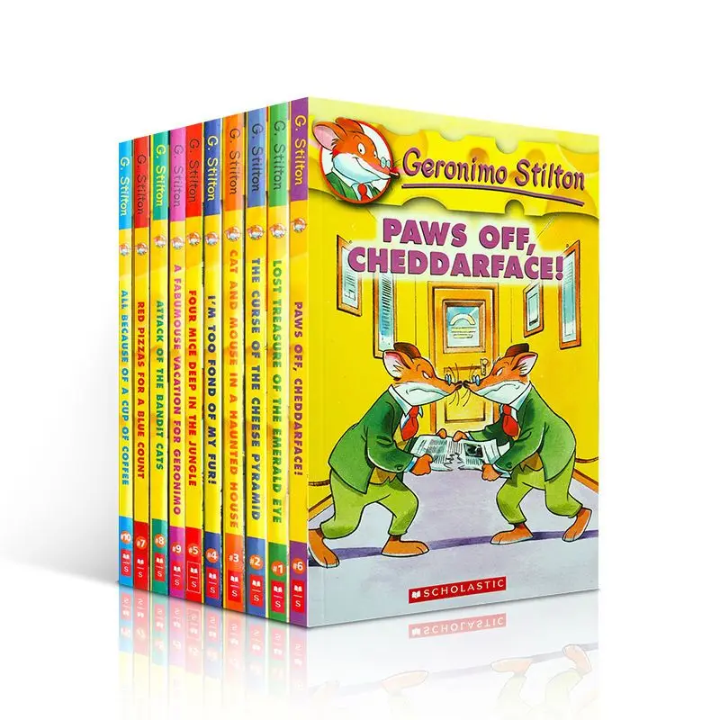 

Mouse Reporter Books 1-10 Geronimo Stilton English Chapter Bridge Comic Books Children's Stories Picture Books