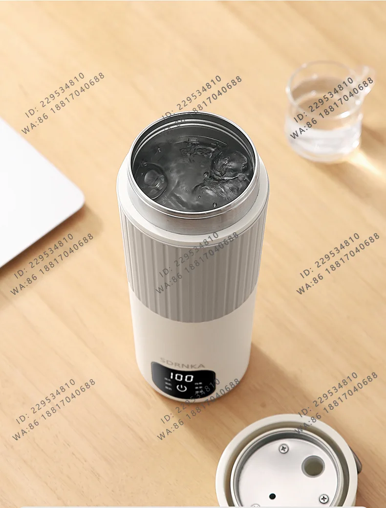 650ml Portable Electric Kettle Travel Boil Water Cup Smart Temperature Adjustment Thermo Pot