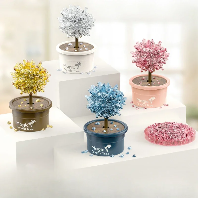 DIY Crystal Planting Tree Kit - Creative Science Experiment Set for Kids Handmade Magic Experiment Funny Educational Toy Gift