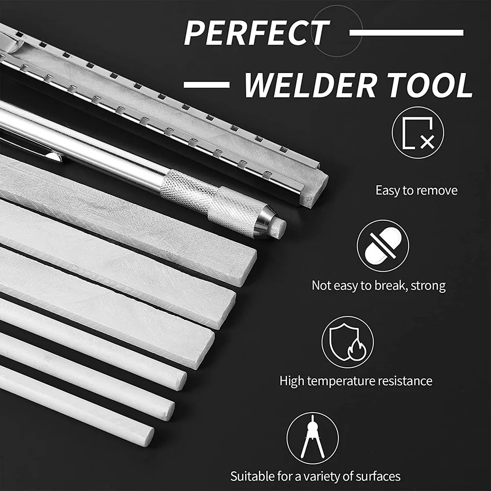 Soporte de Soapstone para herramientas de soldadura de aluminio, lápiz redondo plano, marcadores de piedra de jabón plano extraíble en acero, aluminio