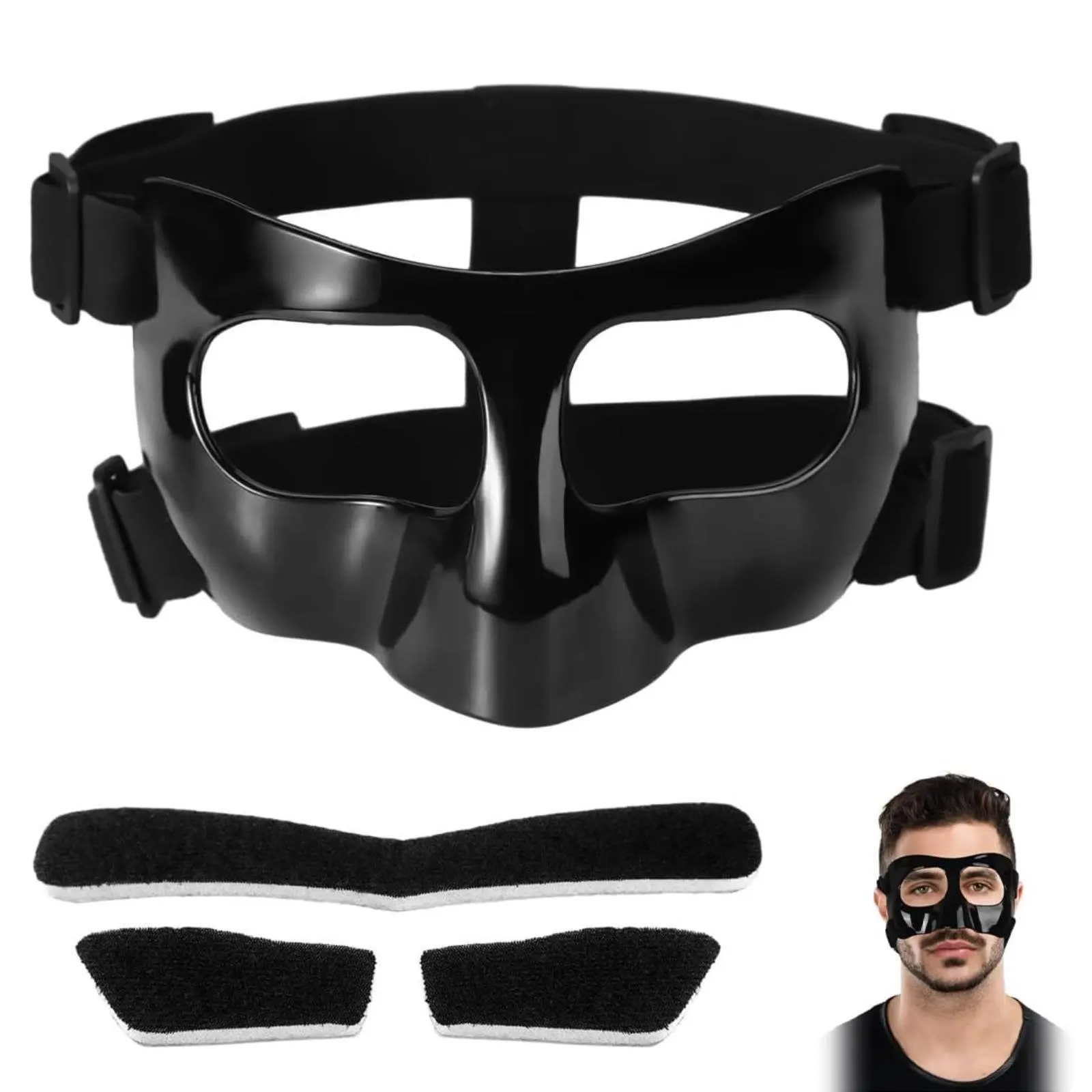 Sports Nose Guard Unobstructed Vision Nose Guard Sports Face Guard Lightweight Sports Face Guard Foam Padding