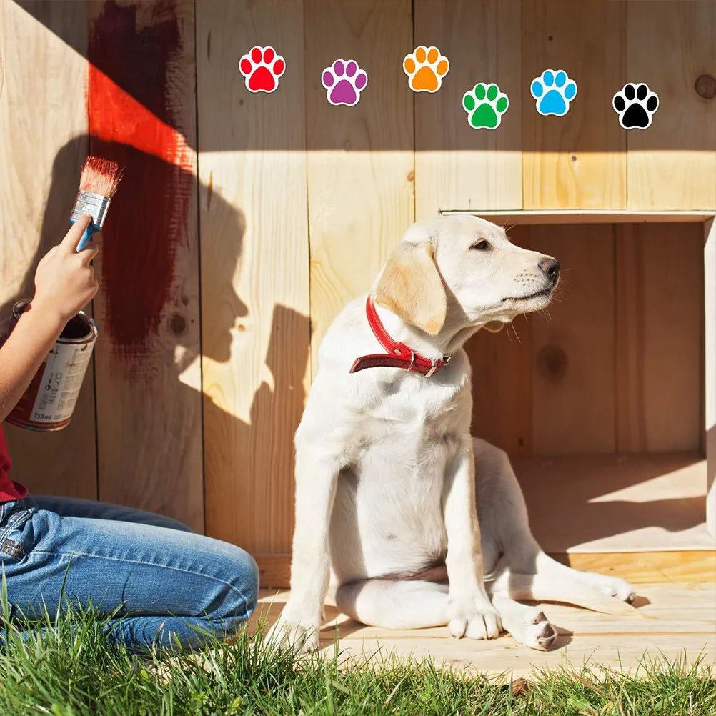 

Pet Footprint Stickers 3 Rolls Animal Sealing Gift Labels Decorative Wrapping School Notebook Furniture Christmas