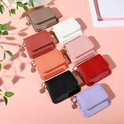 Multifunctional Multi Card Case Sweet Women Short Wallet Foldable Keychain Cash Wallet Purses Wallet
