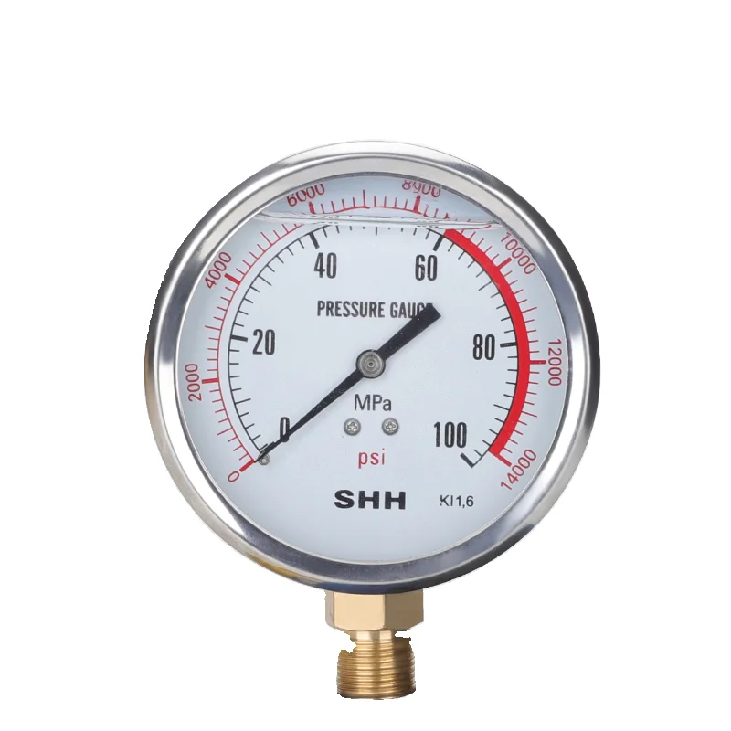 

Hydraulic Tool High-pressure Shock Resistant Pressure Gauge 0-100mpa 1000kg Shock Resistant Pressure Gauge