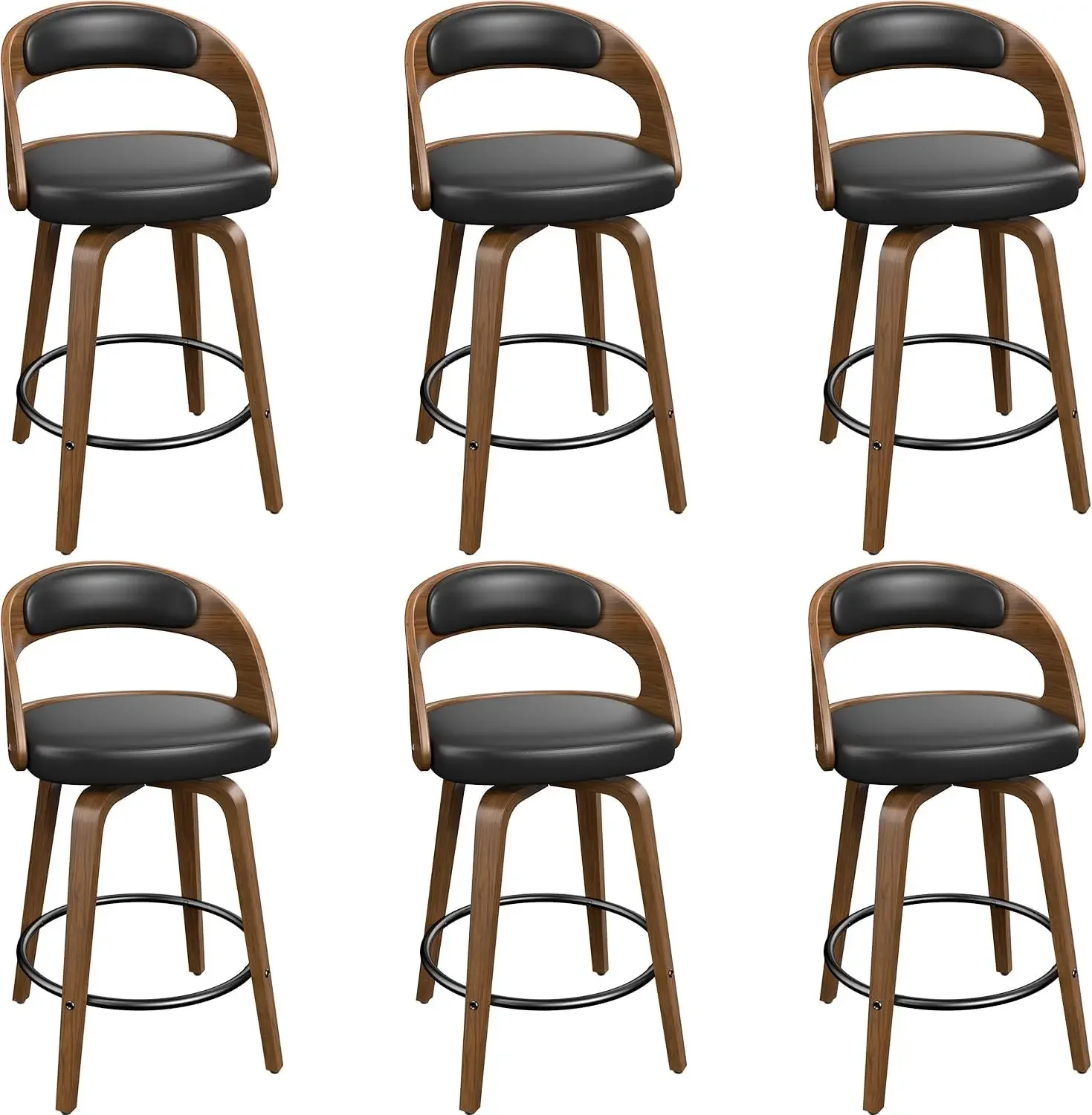 Swivel Bar Stools Set of 6, 26