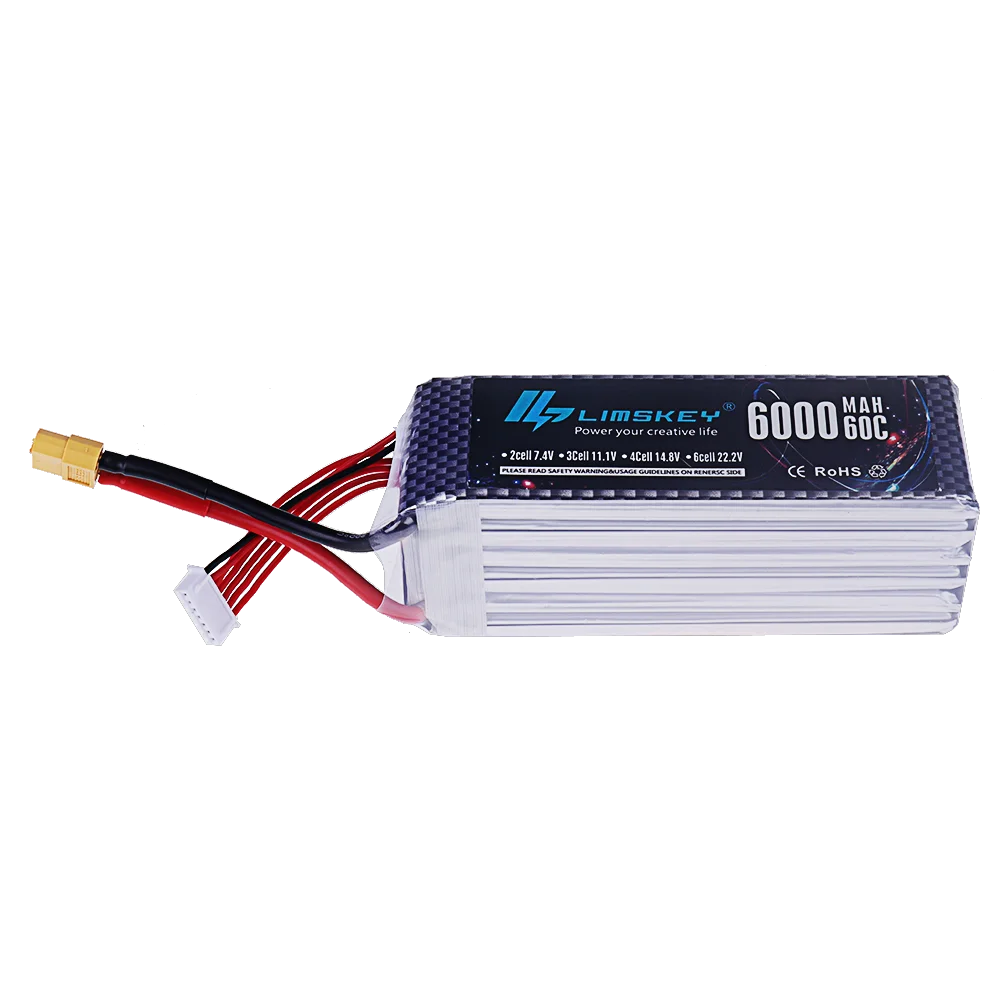 Hobby HUB 6S 22.2V 6000mah Lipo Battery 60C For RC Airplane, Quadcopter, Off-road Racing Car, Vehicle 22.2V Battery