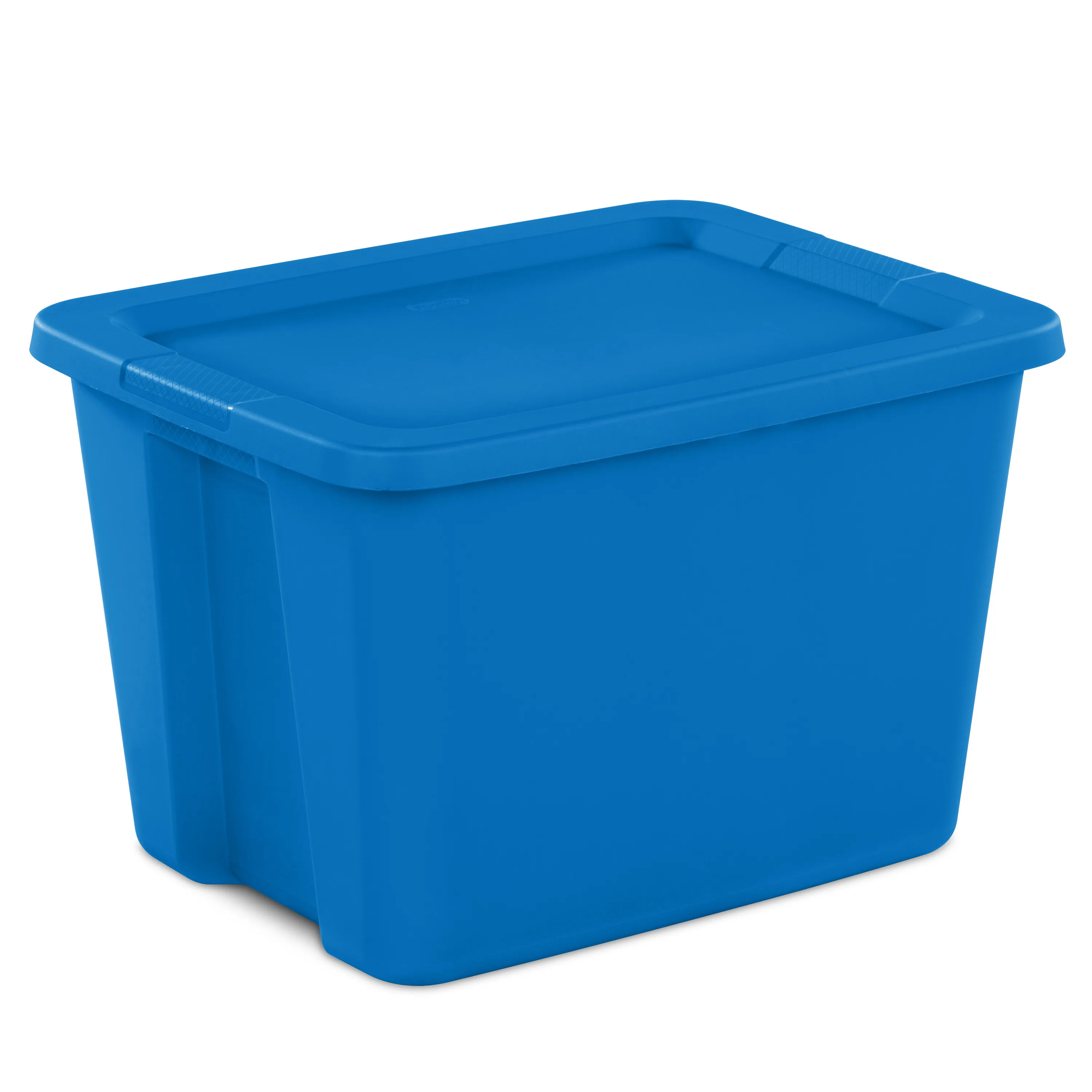 

18-Gallon Plastic Storage Tote with Secure Snap Lid, Vibrant Blue