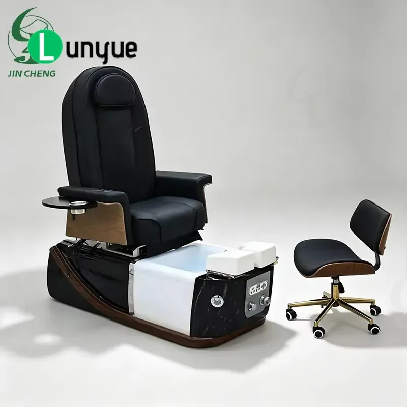 Luxury High Back Throne Manicure Pedicure Chair with Basin for Furniture Foot Spa Beauty Shop Comfortable Durable