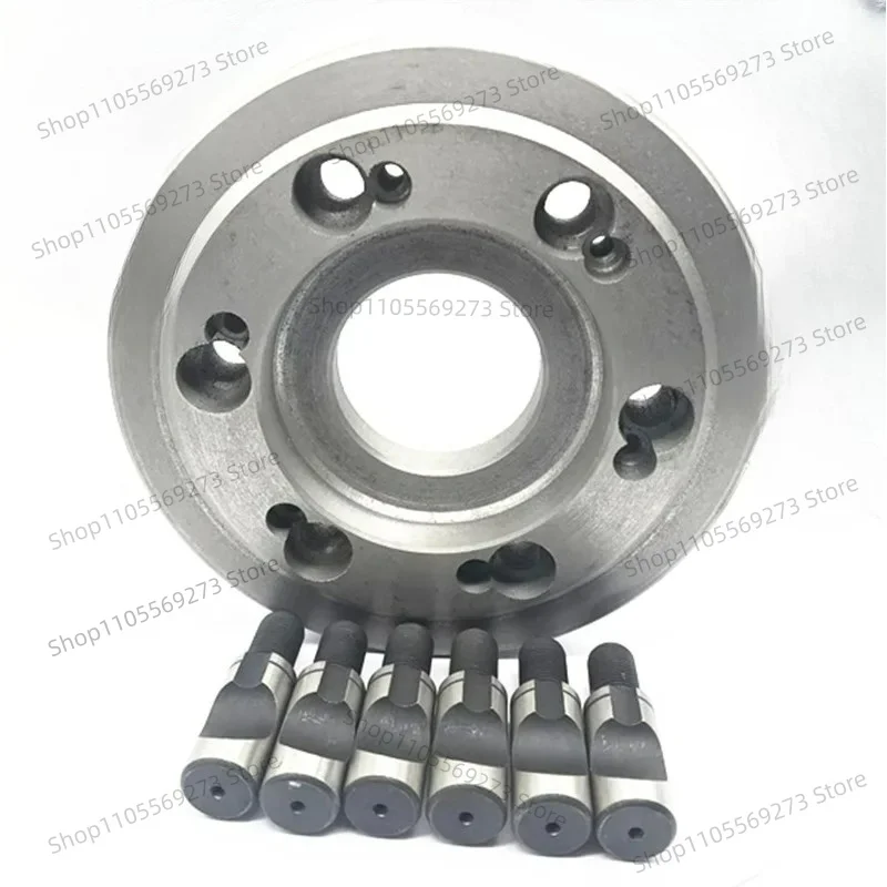LH07 D-type D6 D8 D11 Lathe Three-jaw Chuck Flange Connection Transition Plate Semi-cylindrical Tie Rod Screw with Screws