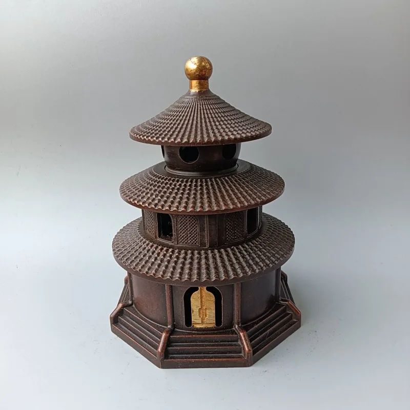 

Antique Collection Temple of Heaven Incense Burner Antique Incense Burner Decoration Home Office Tea Ceremony Decorative Crafts