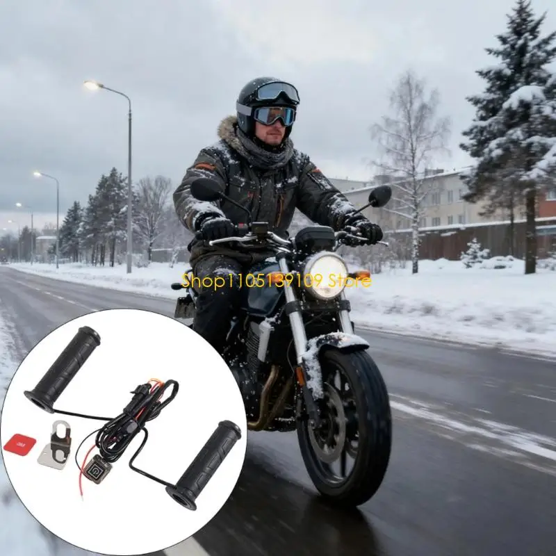 3 وضع تسخين لمقبض الدراجة النارية، 12 فولت، تحكم ذكي في درجة الحرارة، ملحقات ركوب الشتاء