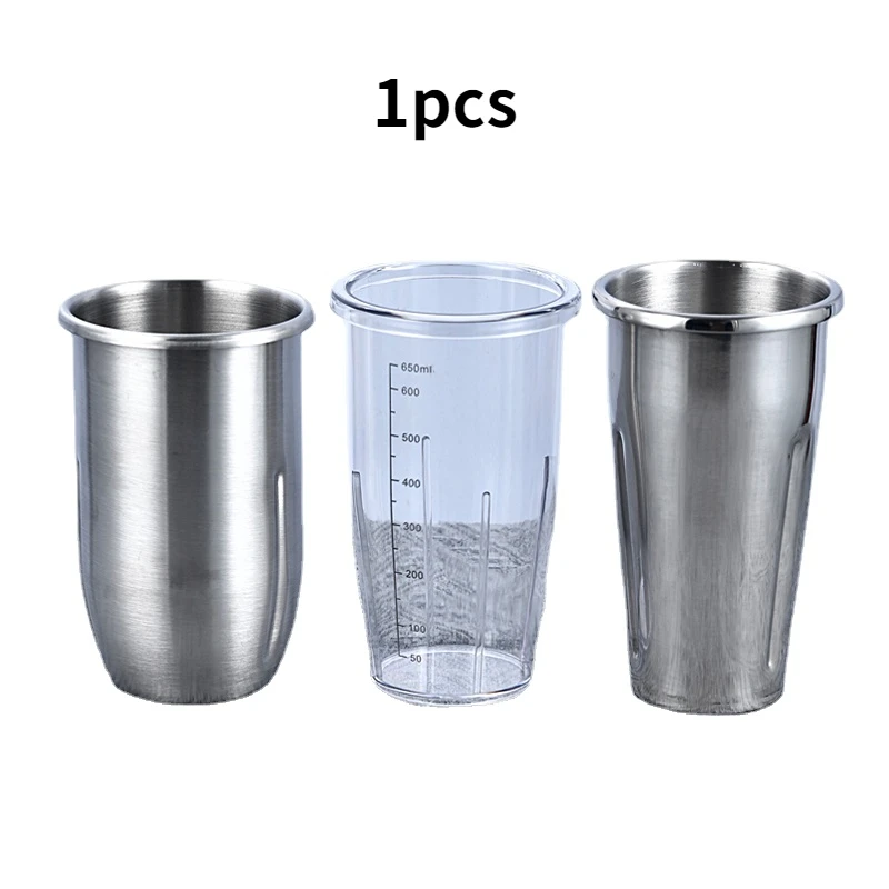 700/800ML Stainless Steel Milkshake Cup for Drink Mixer Bar Cocktail Shaker Milks Foam PC Glass Mixing Cups Accessories 1PCS