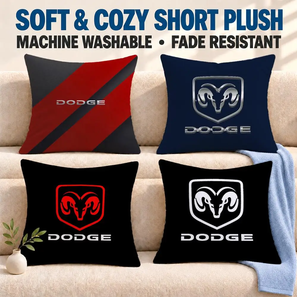 brand Dodge Cushion Cover Soft Washable Pillowcase Cushion Cover for Sofa Bed Car Travel Office Home Decor