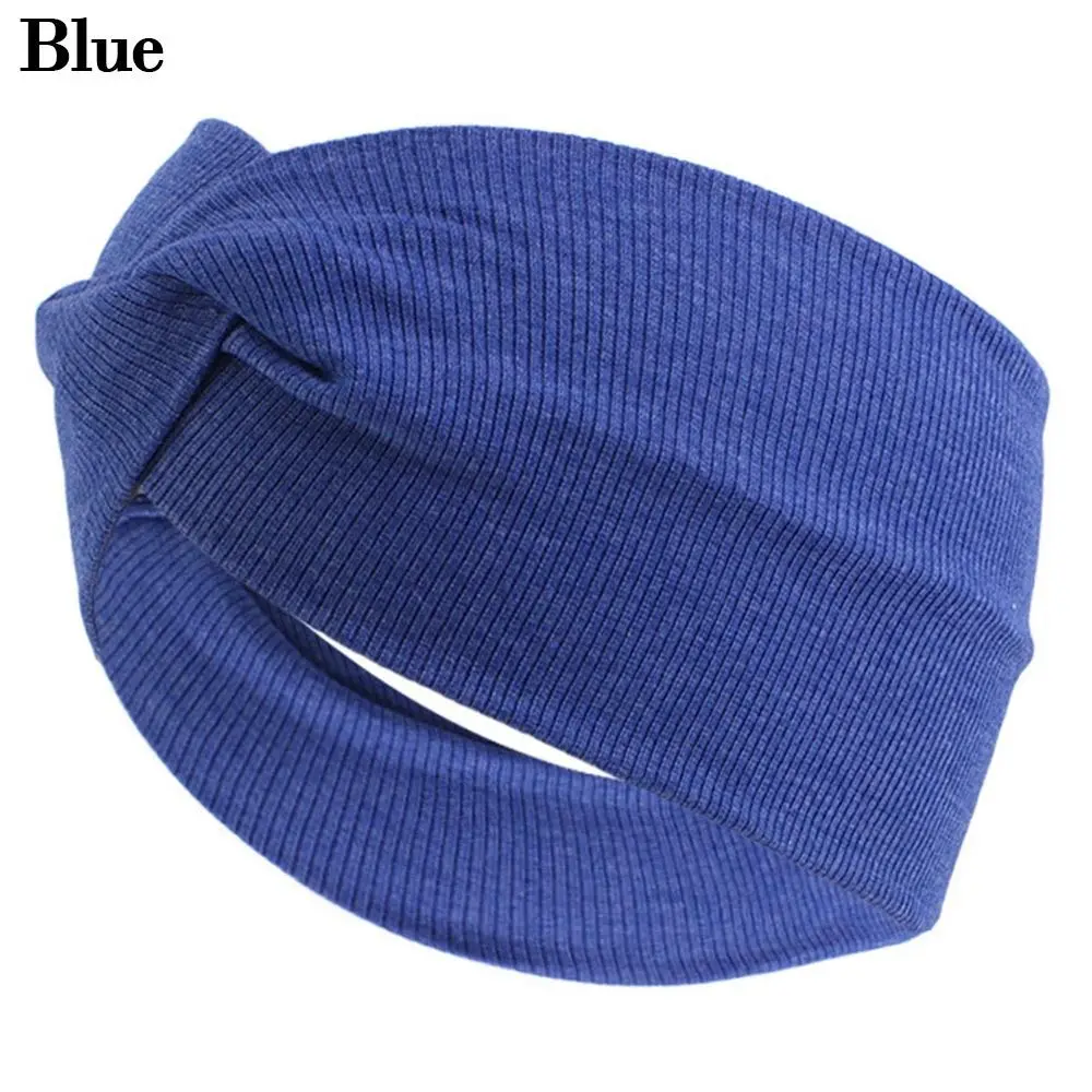 Women Running Accessories Nonslip Elastic Fold Yoga Hairband Turban Running Headwrap Stretch Hair Band Wide Sports Headband
