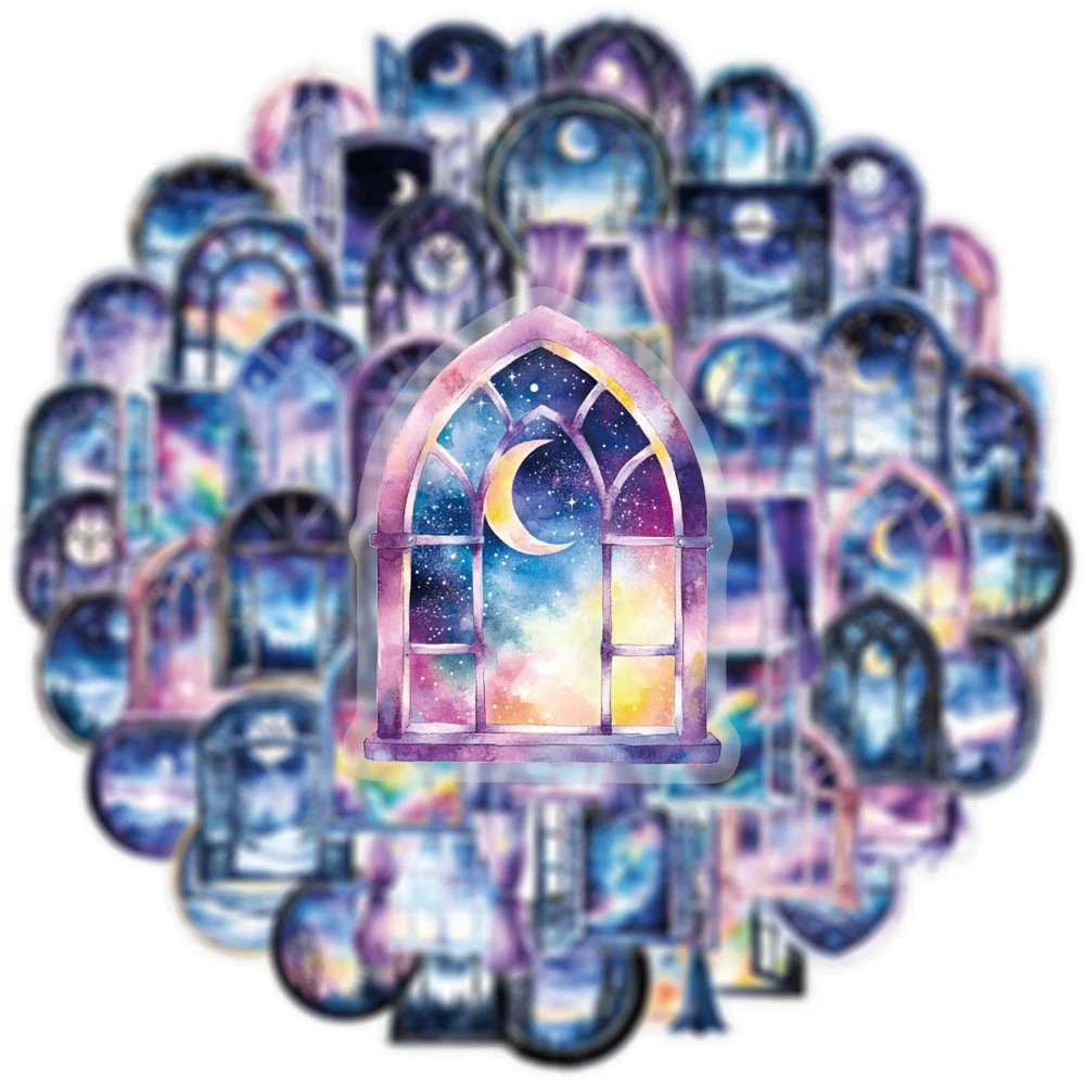 10/30/50 قطعة شفافة لطيف حالمة ملصقات نافذة الجمالية السماء المرصعة بالنجوم الشارات للهاتف المحمول المحمول الكرتون ملصق ديكور