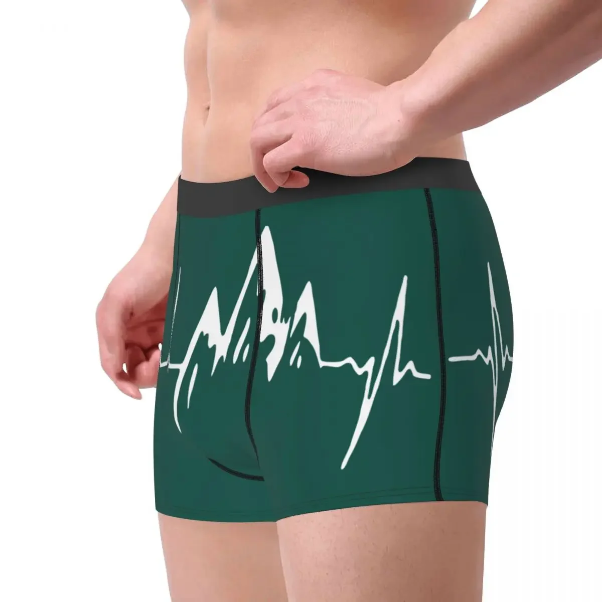 Mountain In My Heartbeat Men Underwear Hiking Walking Climbing Boxer Briefs Shorts Panties Novelty Polyester Underpants for Male