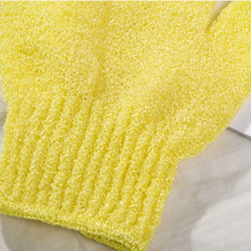 Fashion New Bath Towel Gloves Five Fingers Shower Exfoliating Wash Skin Spa Massage Scrub Body Scrubber Glove