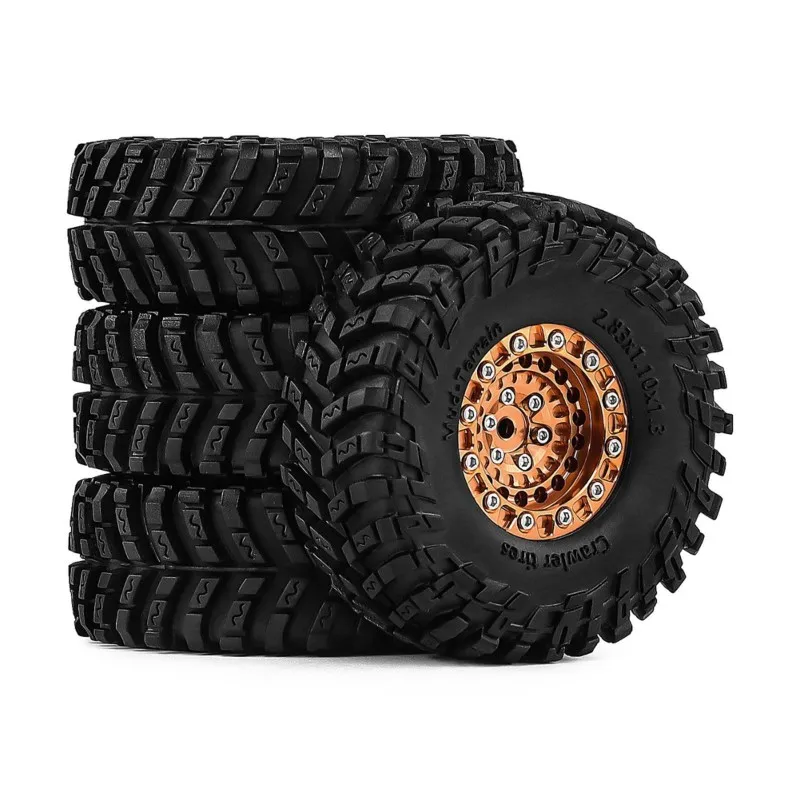 B05C-For 1/18 Scale RC Car Upgrade 1.3 Inch Wheel Hub Tire Kit For RX4M SCX24 FMS Ascent-18 Accessories W341