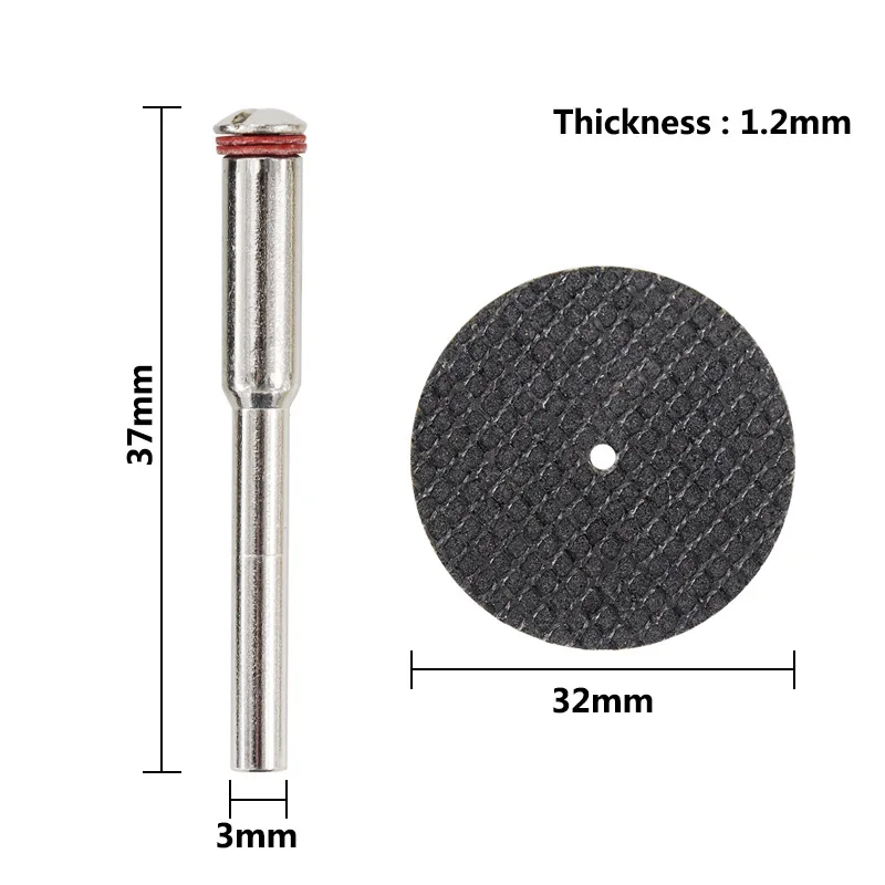 50Pcs 32MM Abrasive Cutting Disc with 4pcs Mandrels, Grinding Wheels for Dremel Accesories Metal Cutting Disc Rotary Tool