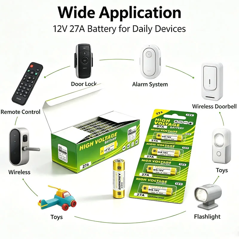 12V 27A Dry Alkaline Battery A27 Batteries 27AE 27MN A2 L828 K27A For Remote Control Gamepad Flashlight Doorbell Toys