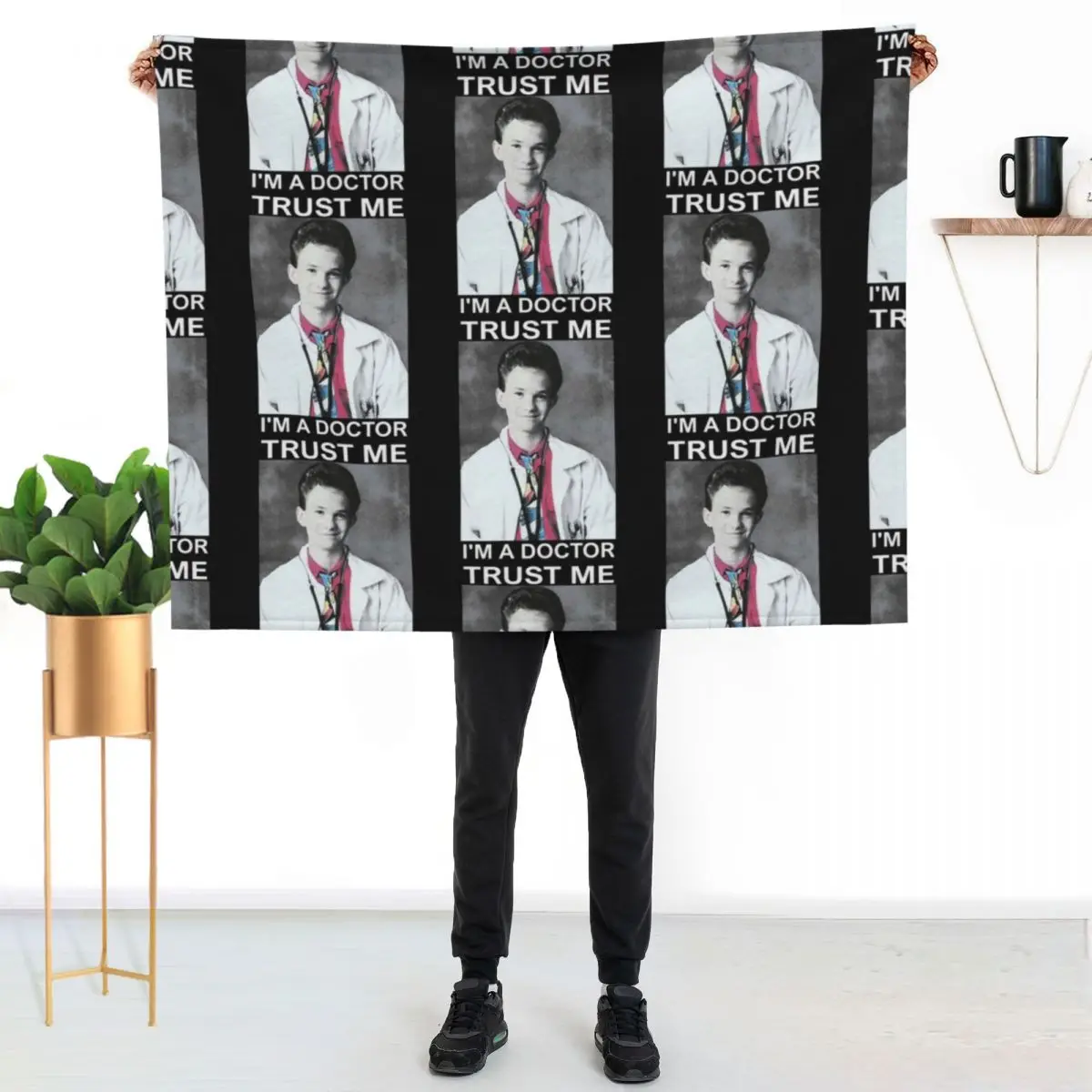 Doogie Howser Trust Me Throw Blanket Flannel Blankets For Bed bed plaid Giant Sofa Luxury Thicken Flannel Fabric Blankets