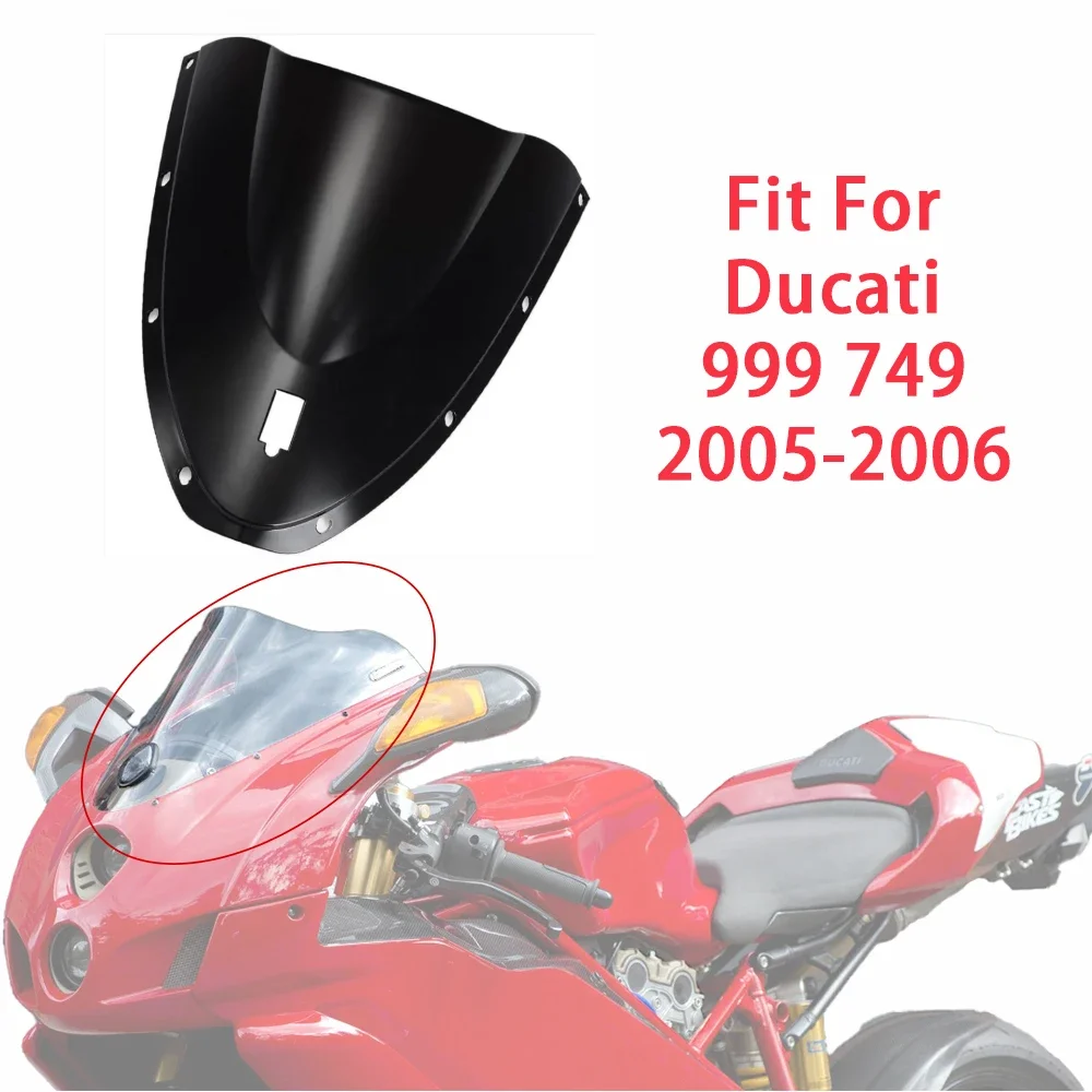 Motorcycle accessories Motorbike Windshield Double Bubble WindScreen Fairing Deflector Parts Fit For Ducati 999 749 2005-2006