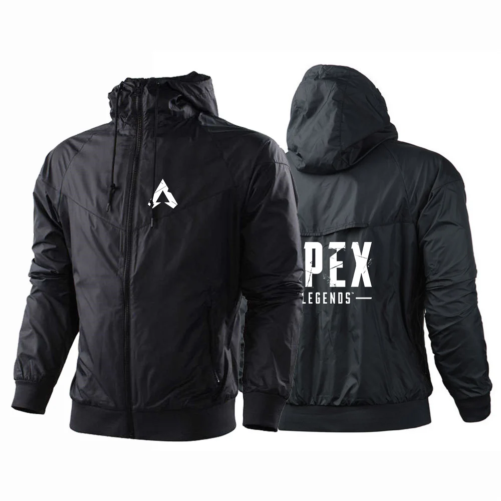 

Apex Legends Game 2022 Men's New Long Sleeve Patchwork Zipper Hoodies Windproof Waterproof Outdoor Casual Windbreaker Jacket Top