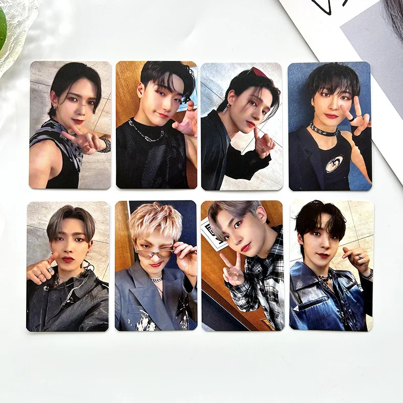 8pcs/set Kpop ATEEZ Album Printing LOMO Card Hongjoong Seonghwa Yunho Yeosang Jongho Fan Collection Gift Postcard Photo Card