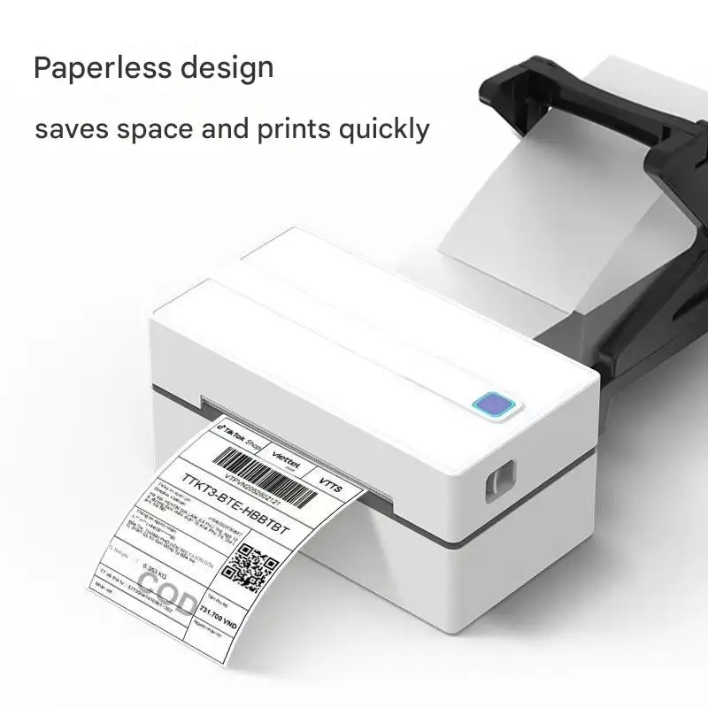 110mm 4 X 6 Inch  Inkless Direct Imprimante Thermique Pos Machine Label Barcode Thermal Printer