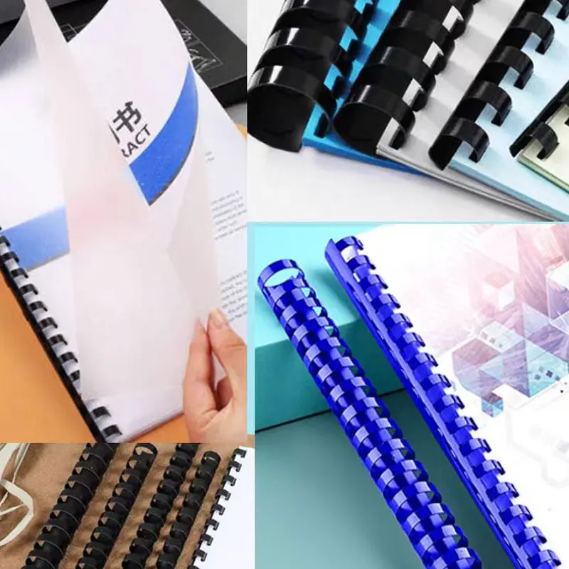 100pcs/Box 21 Hole Binding Ring 6/8mm Loose-Leaf Spiral Coil Scrapbook Album Binding Aprons Machine Special Rubber Ring