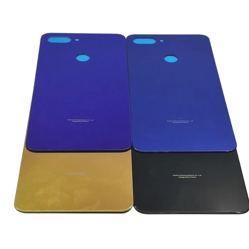 New Back Glass For Xiaomi Mi 8 Lite Back Battery Cover Rear Door Housing Back Case Replacement With Camera lens+Adhesive Sticker