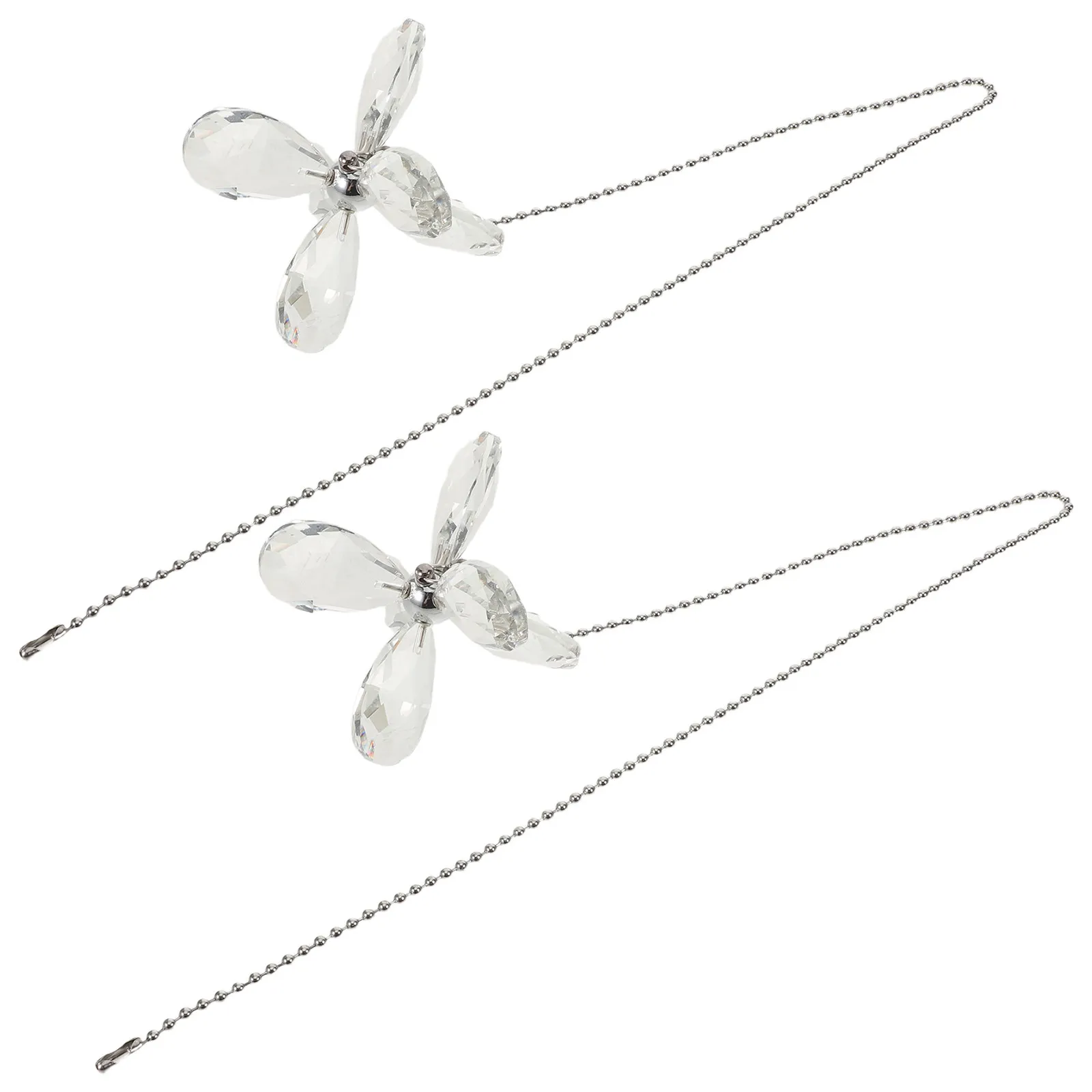 2Pcs Crystal Sun Catcher for Windows Outdoor Hanging Ornament Garden Balcony Decor Shimmering Wind Chimes Tropical Patio Sun