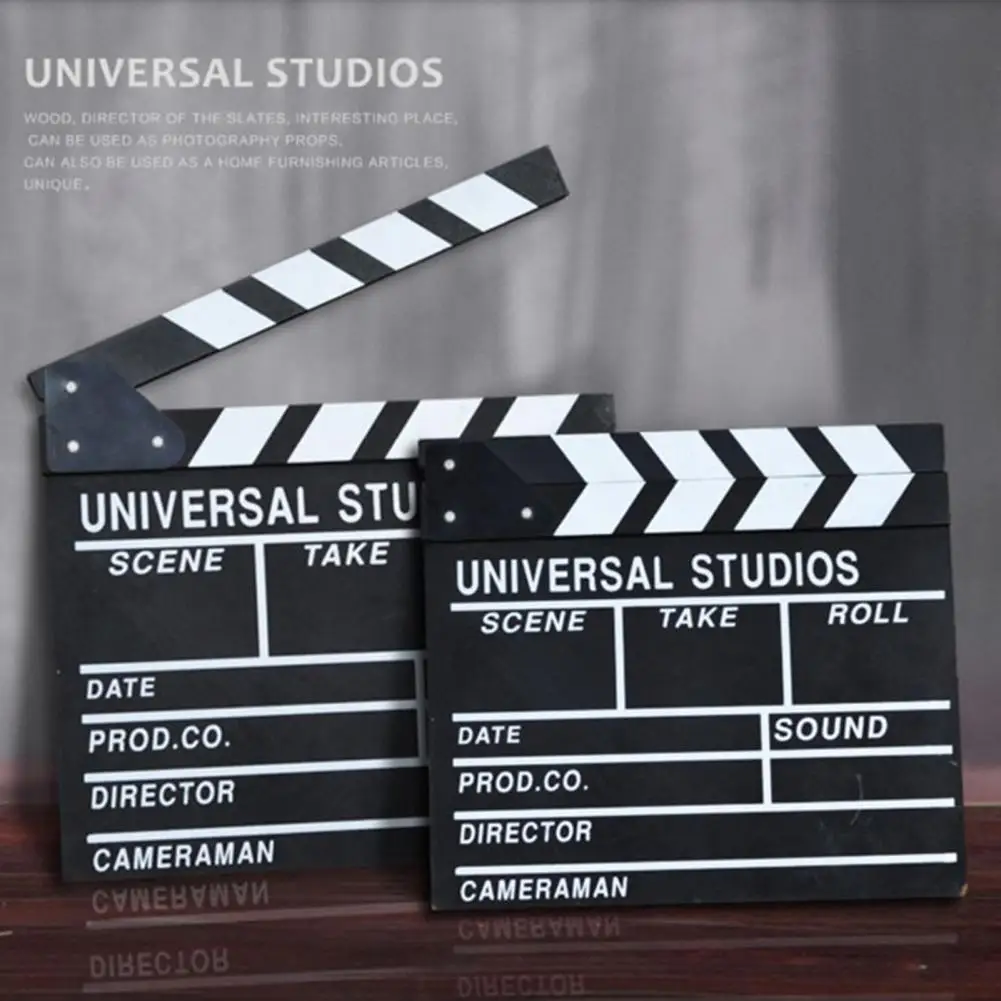 TV Movie Action Slate Lightweight Easy to Use Film Clapboard Video Scene Clapper Board Movie Clip Film Action Slate