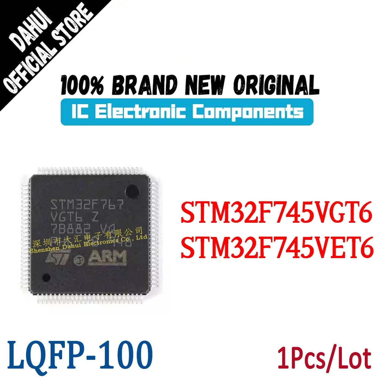 

(1Piece) 100% New Original STM32F745VGT6 STM32F745VET6 LQFP-100 Microcontroller chip