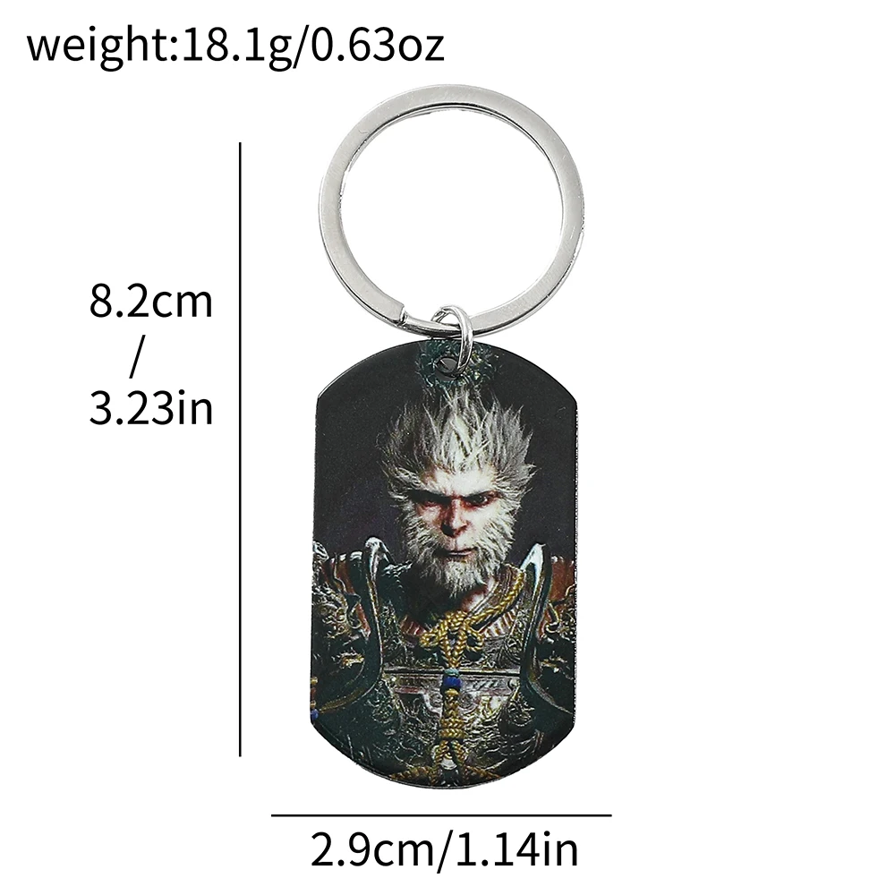 Black Myth Wukong Keyrings Anime Game Accessories Peripheral Man of Destiny Qi Tian Da Sheng Keychain Pendant Gifts