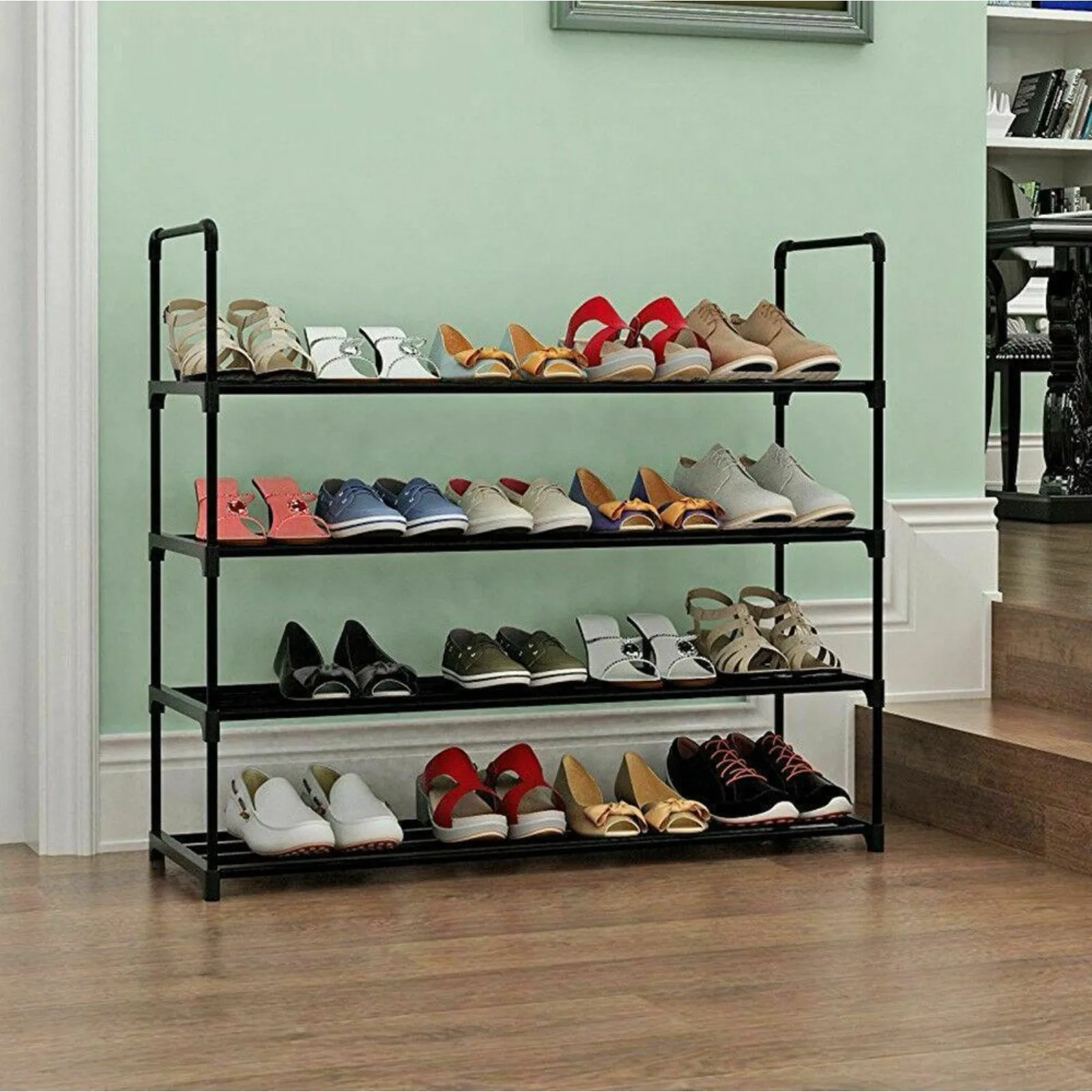 

3/4/5/8 Tier Metal Shoe Rack Shelf Standing Storage Organizer Holder Entryway United States