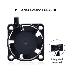 1PC Original Hotend Fan For Bambu P1P P1S 3D Printer Hot End Mini Cooling Fan 2510 5V 0.4A For Bambu Lab P1 Series 3D Printer