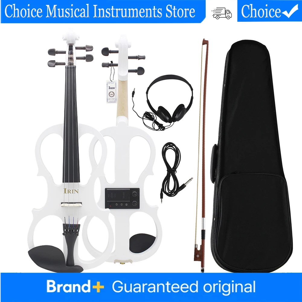

IRIN 4/4 Electric Smart Violin Maple Body Silent Violin With Bow Case Headphone Cable Violin Shoulder Rest Accessories Kit