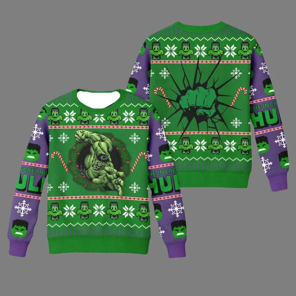 

Тема анимированного фильма Диснея, уродливый свитер, толстовка с круглым вырезом для рождественской вечеринки, увеличенный свитер для взрослых, осенне-зимний новый товар