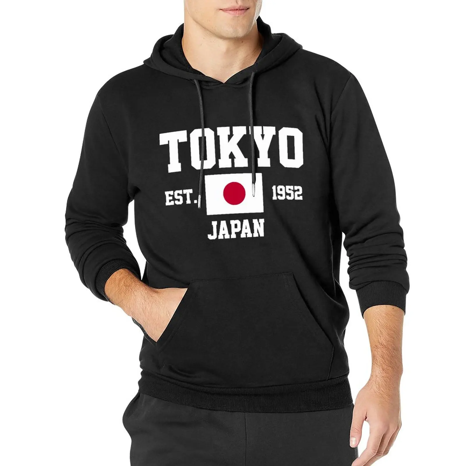 

Men Women Hoodies Japan EST.1952 Tokyo Capital Hoodie Pullover Hooded Hip Hop Sweatshirt Cotton Unisex