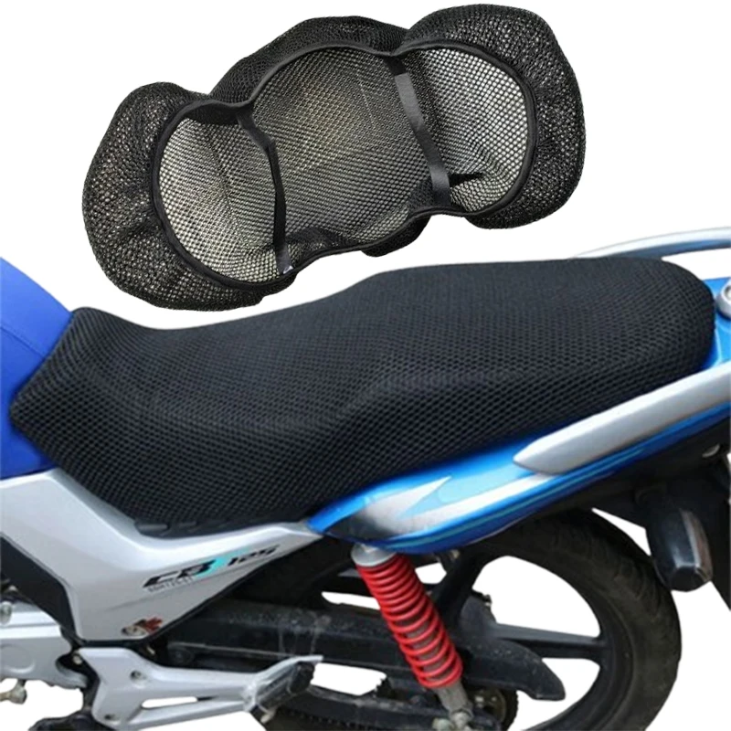 

Breathable 3D Mesh Motorcycle Seat Cover Pad Moped Motorbike Scooter Black Seat Covers Cushion Anti-Slip Cover Grid Seat Cover