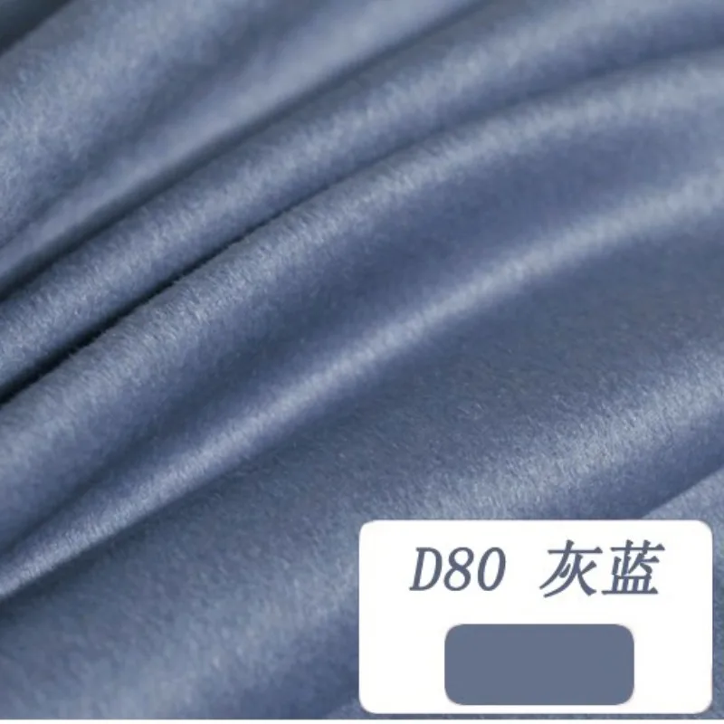 100% Australian Wool Single-Sided Cashmere Fabric Coat Trench Coat Warm  High-Quality Clothing Designer Fabric Black Camel