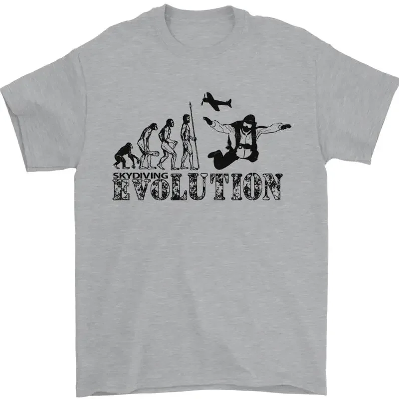 Evolution of a Skydiver Funny Skydiving T-shirt pour homme 100% coton