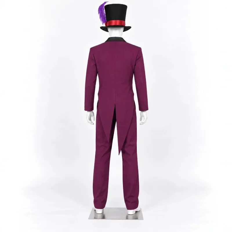 Movie Dr Facilier Cosplay Shadow Man Frog Costume Men Tailcoat Suit Skull Top Hat Necklace Halloween Carnival Fancy Disguise - view 4