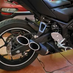 MT25 YZF R25 R3 2014-203 2022 2021 Exhaust Hanger Bracket YZFR25 Rear Foot Pegs Footrest Blanking Plate For YAMAHA MT03 MT 03 25