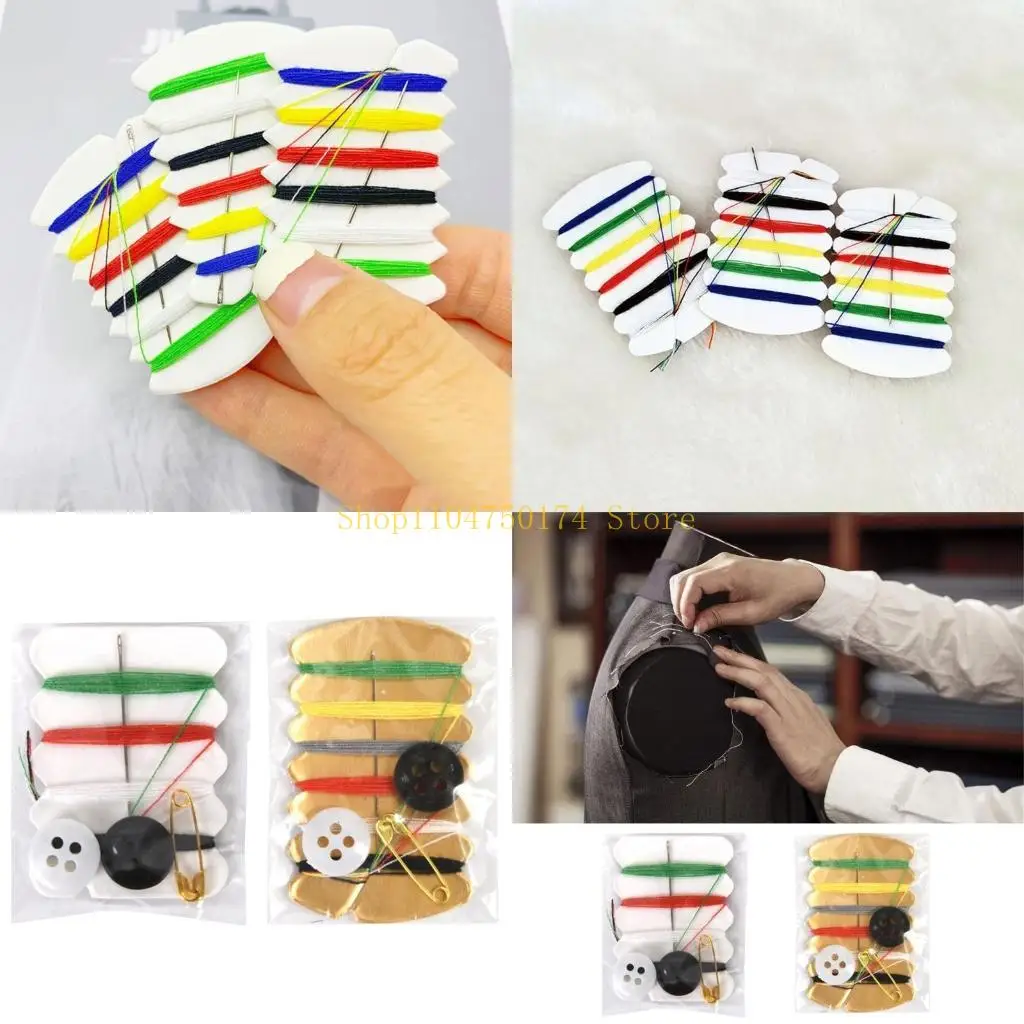 

20 Sets Home and Travel Portable Quick Fix Sewing Pre-threaded Needle Travel Sewing Clothing Repairing top sale