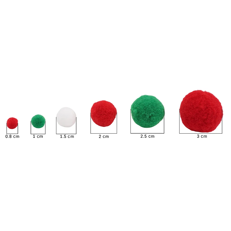 

Christmas 0.8-3cm 20-200Pcs Polyester Soft Pom Poms Fluffy Plush Ball Kids Toys DIY Handmade Decoration Making Crafts Accssories