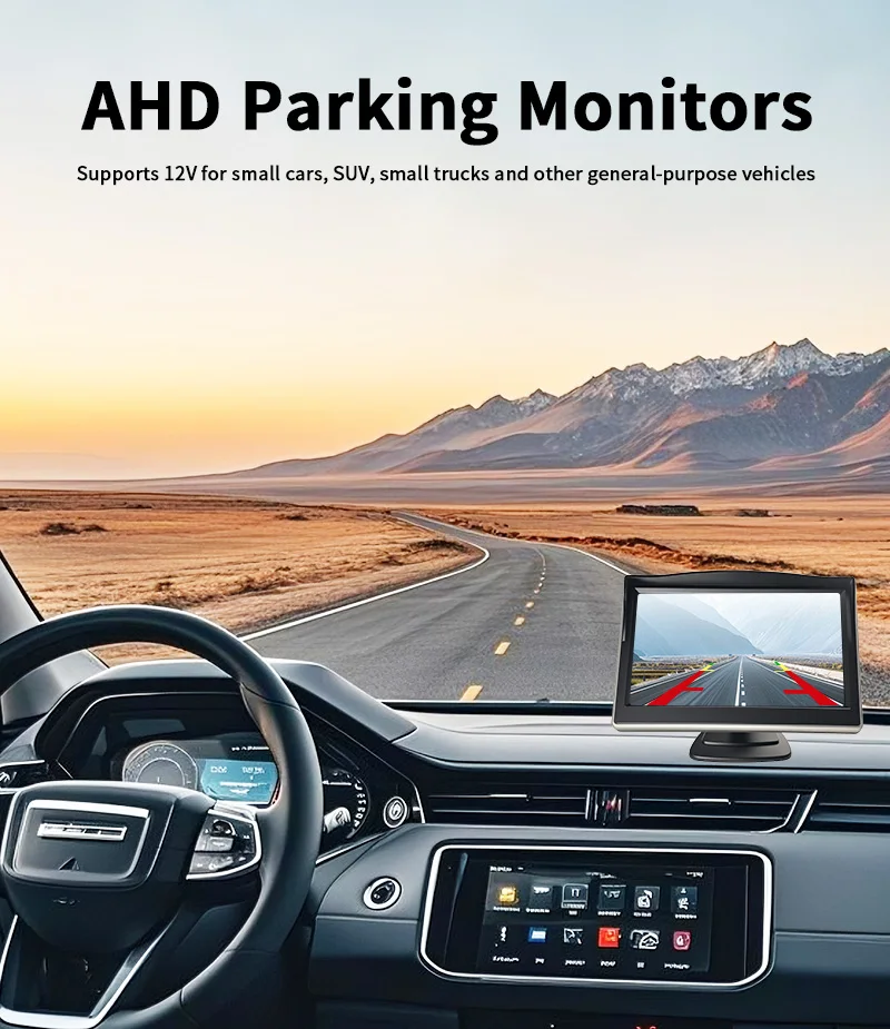 5 Zoll Auto-Monitor LCD IPS Bildschirm AHD CVBS Kompatibel 1080P 720P Wasserdichte Rückfahrkamera Einparkhilfe-System – Detail 2